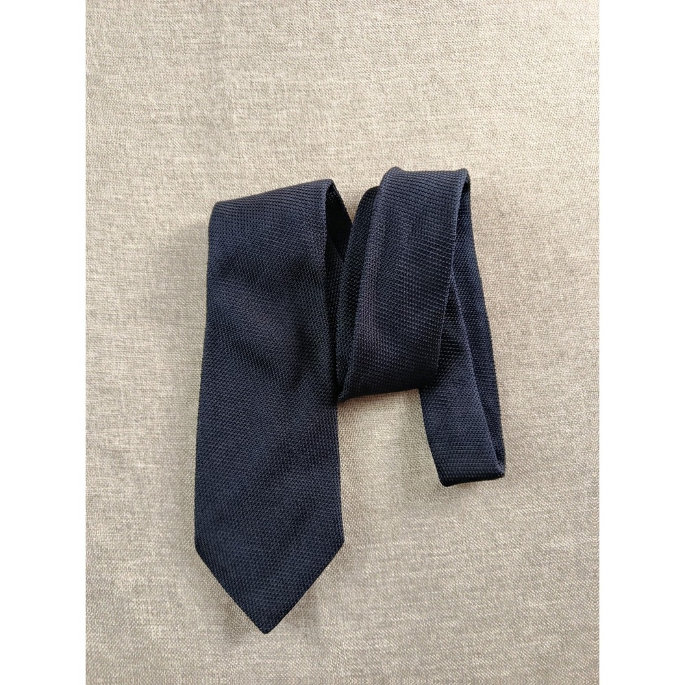 Turnbull & Asser Mens Ties 58X3.5 Black Textured Silk Classic Handmade England